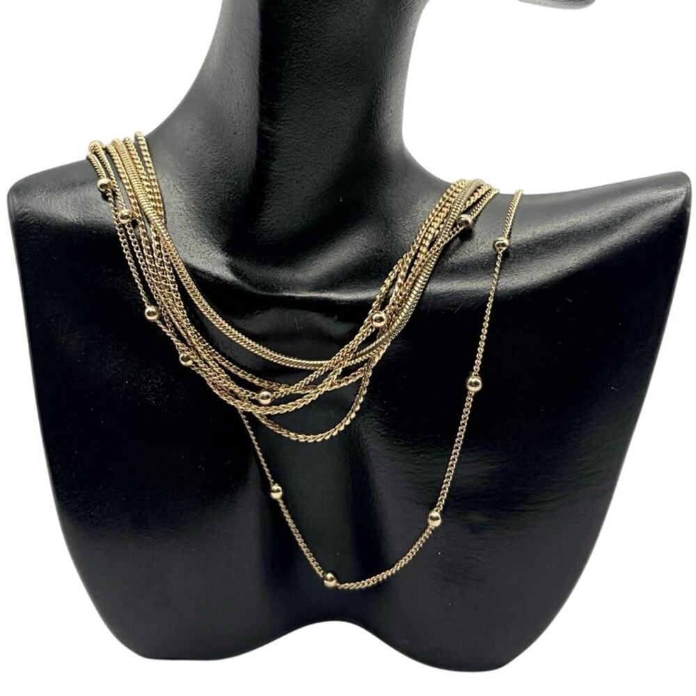 Vintage Gold Layered Necklace